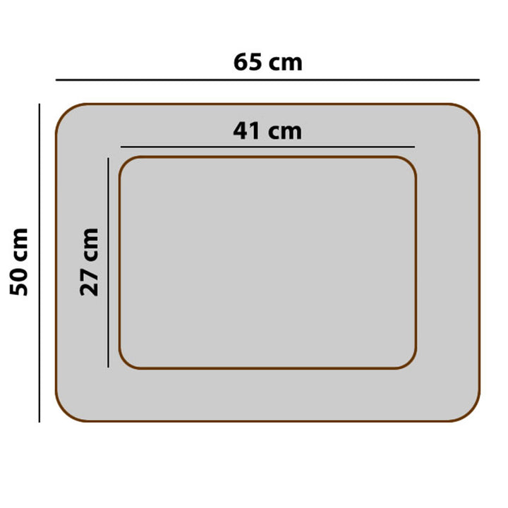 Legowisko dla psa Sofa Valencia Orthopedic w kolorze granatowym z czerwonym wykończeniem 65x50cm