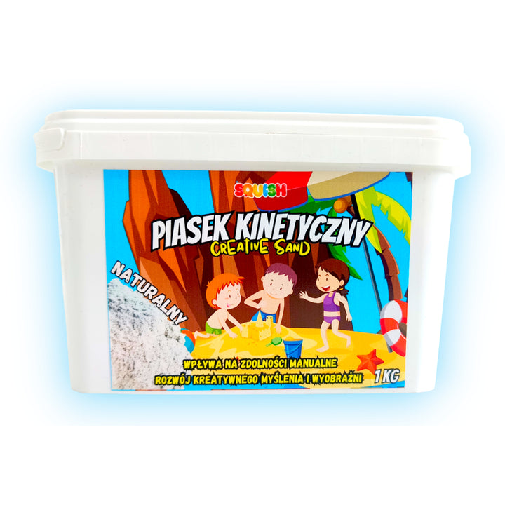 Kreatywny piasek kinetyczny Squish Kreatywny piasek do zabawy 1 kg Kreatywny zestaw zabawek do piasku Odpowiedni dla dzieci od 3 lat (kolor naturalny)