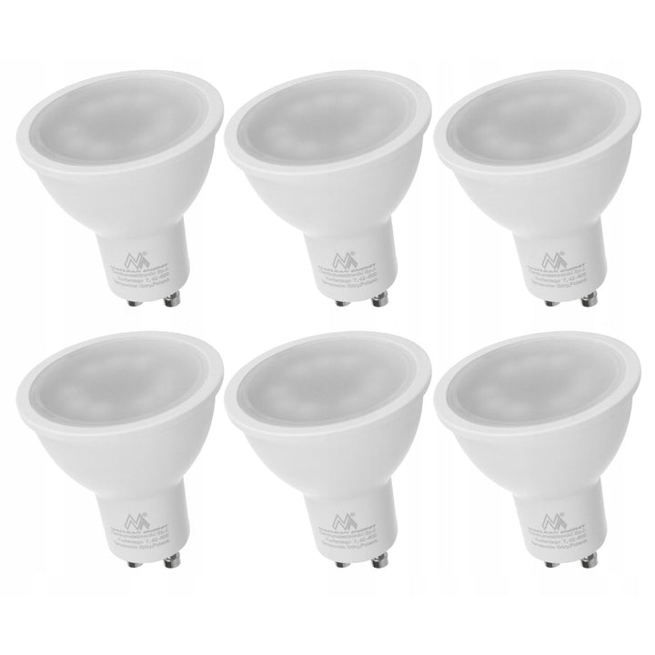 6x żarówka LED Maclean, GU10, 7W, 220-240V~, 50/60Hz, barwa neutralna biała, 4000K, 490 lumenów, MCE437 NW