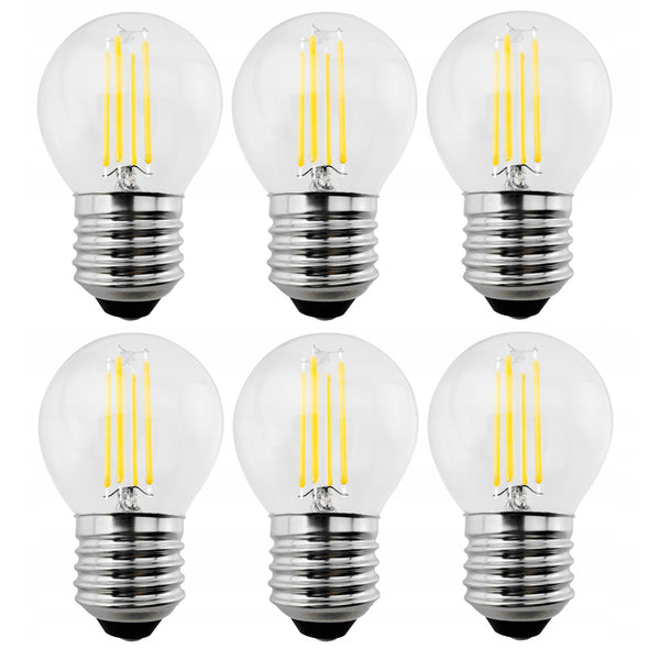 6x żarówka LED Maclean, filamentowa LED E27, 6W, 230V, WW ciepła biała 3000K, 600lm, retro edison ozdobna G45, MCE284