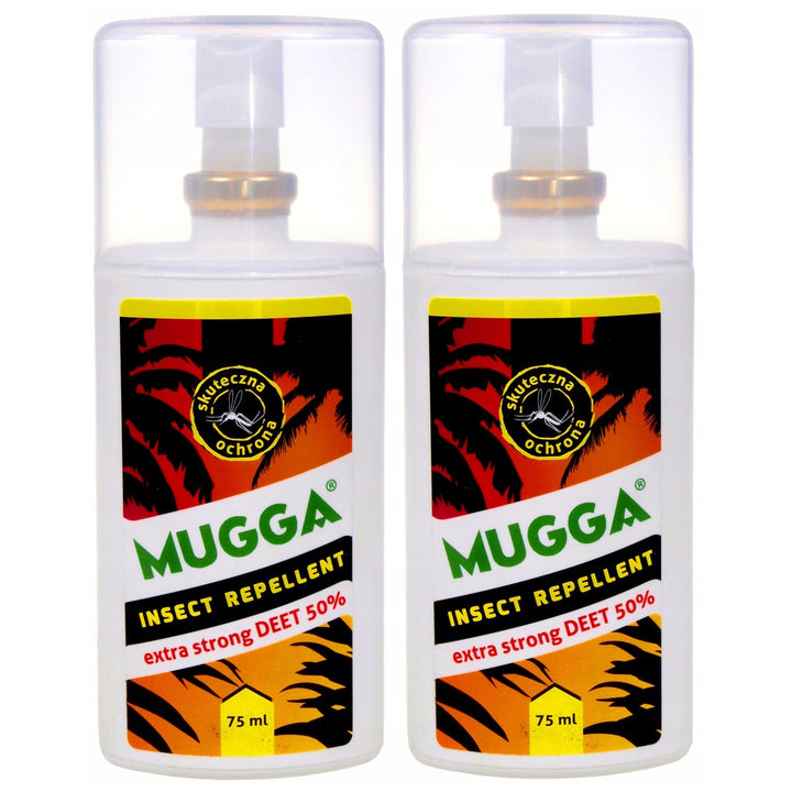 2x Preparat przeciw insektom Mugga Spray 50% Deet 75ml