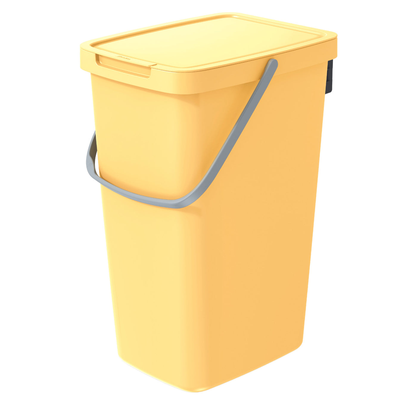 Kosz na śmieci pojemnik do segregacji odpadów 20l Keden Systema Q kolor jasnożółty