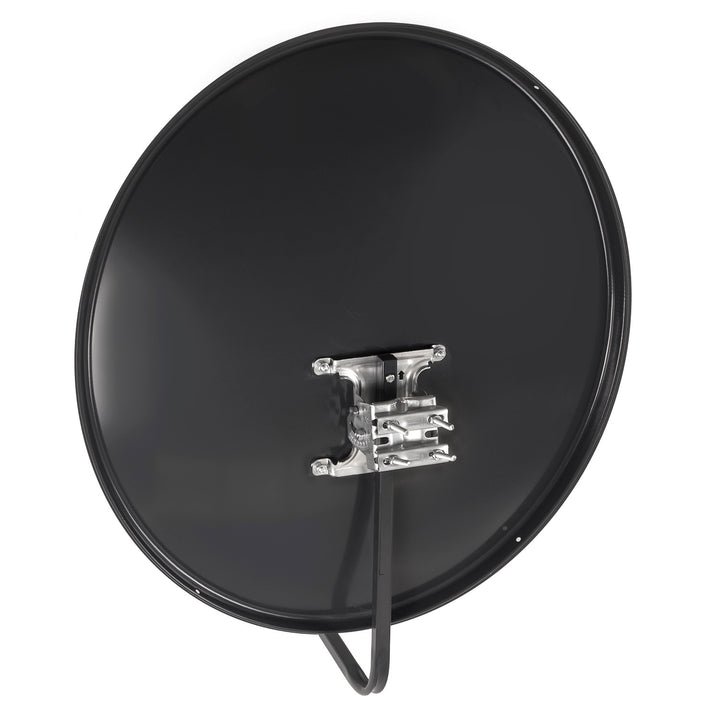 Zestaw satelitarny, antena 80 cm, uchwyt antenowy 40 cm, konwerter quad, kabel 100 m, wtyki