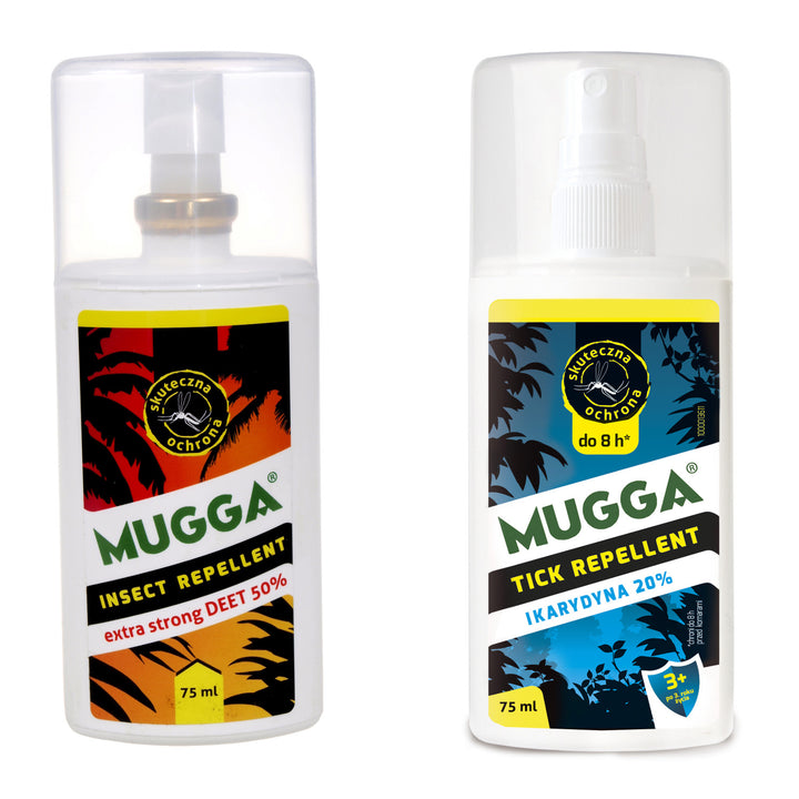 Zestaw Mugga Spray 50% Deet75ml + 20% Ikarydyna 75ml
