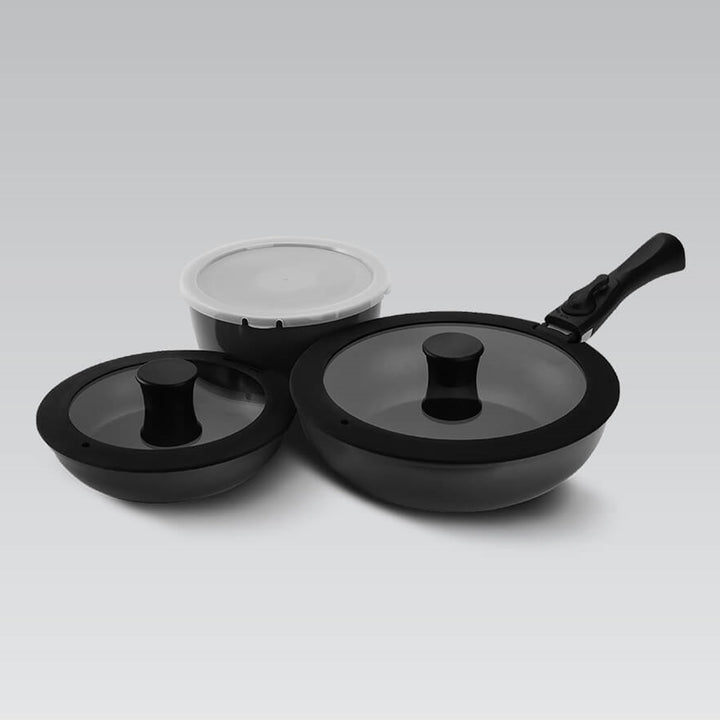 Komplet patelni 7 częściowy Maestro, powłoka non-stick, zdejmowana rączka, MR-4800-7