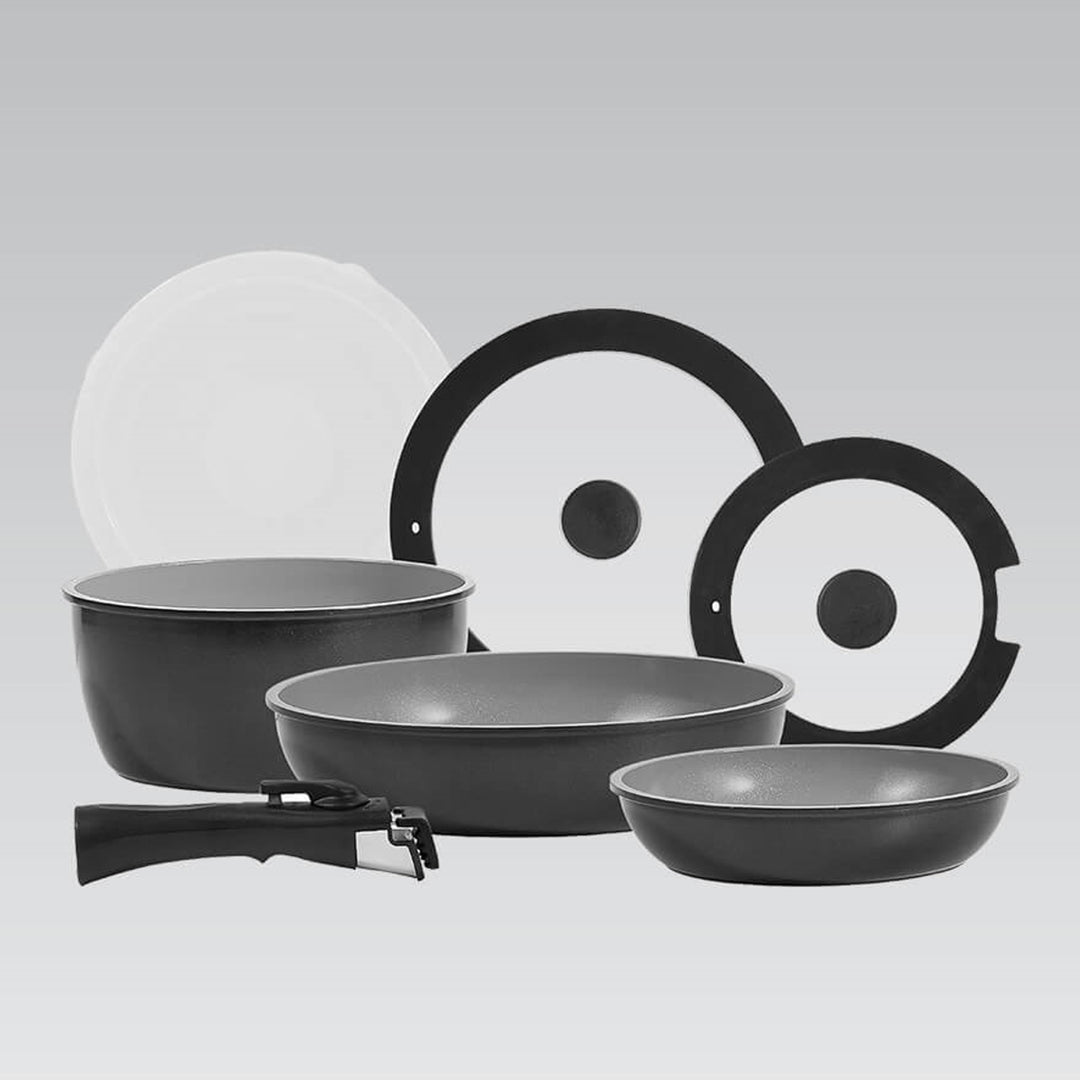 Komplet patelni 7 częściowy Maestro, powłoka non-stick, zdejmowana rączka, MR-4800-7