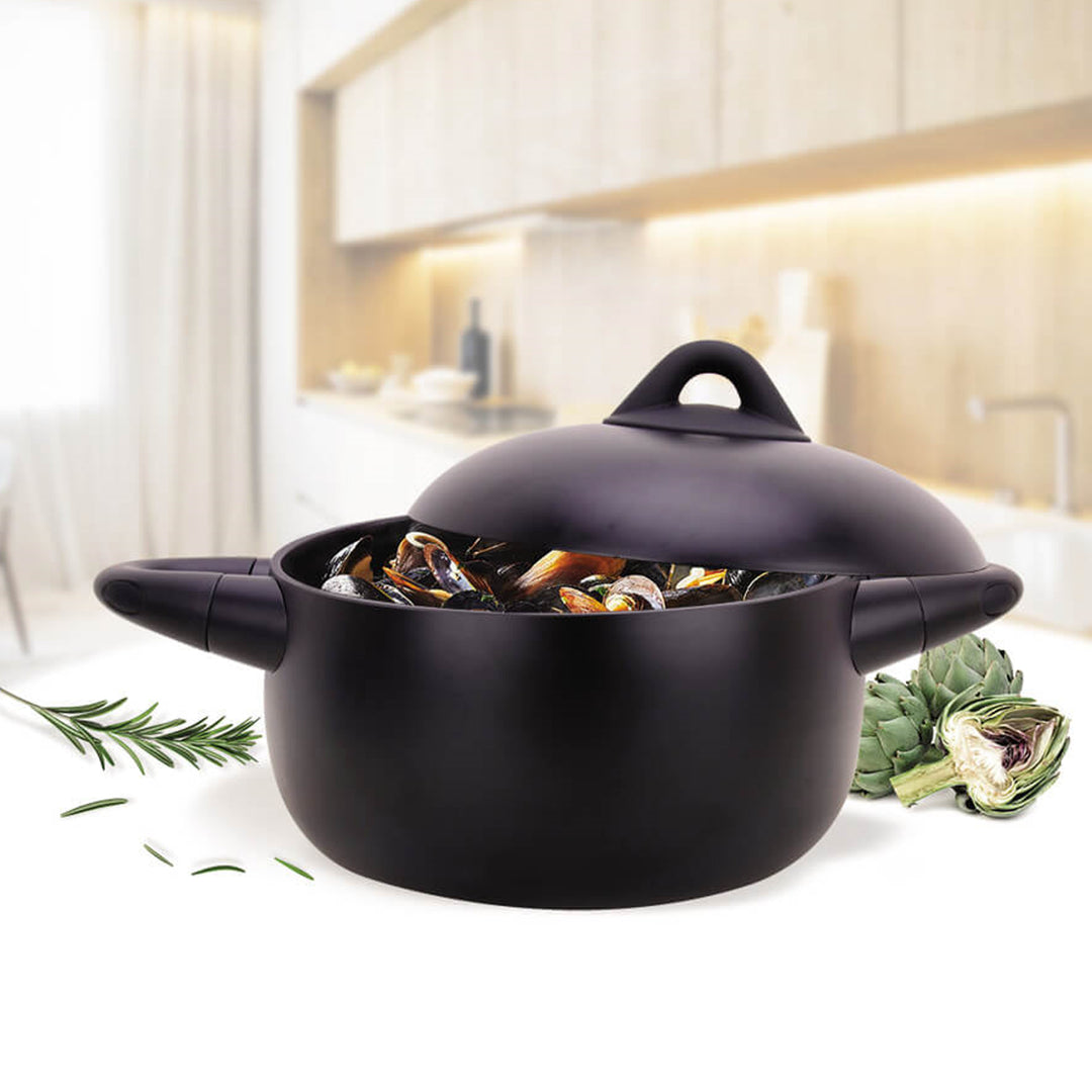 Garnek z pokrywą Maestro, 2,2 litry, 18 cm, odlew aluminiowy, powłoka non-stick, MR-4017-18