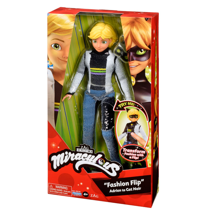 Lalka Miraculous: Biedronka i Czarny Kot Adrien Fashion Flip