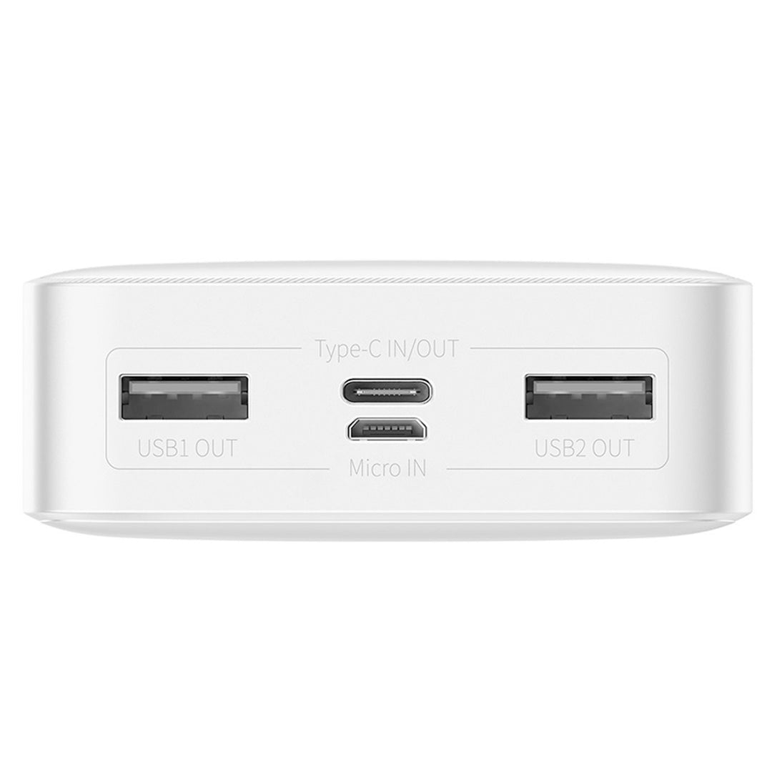 BASEUS Power Bank Bipow 20000mAh, 2xUSB, USB-C, 15W (PPDML-J02) biały