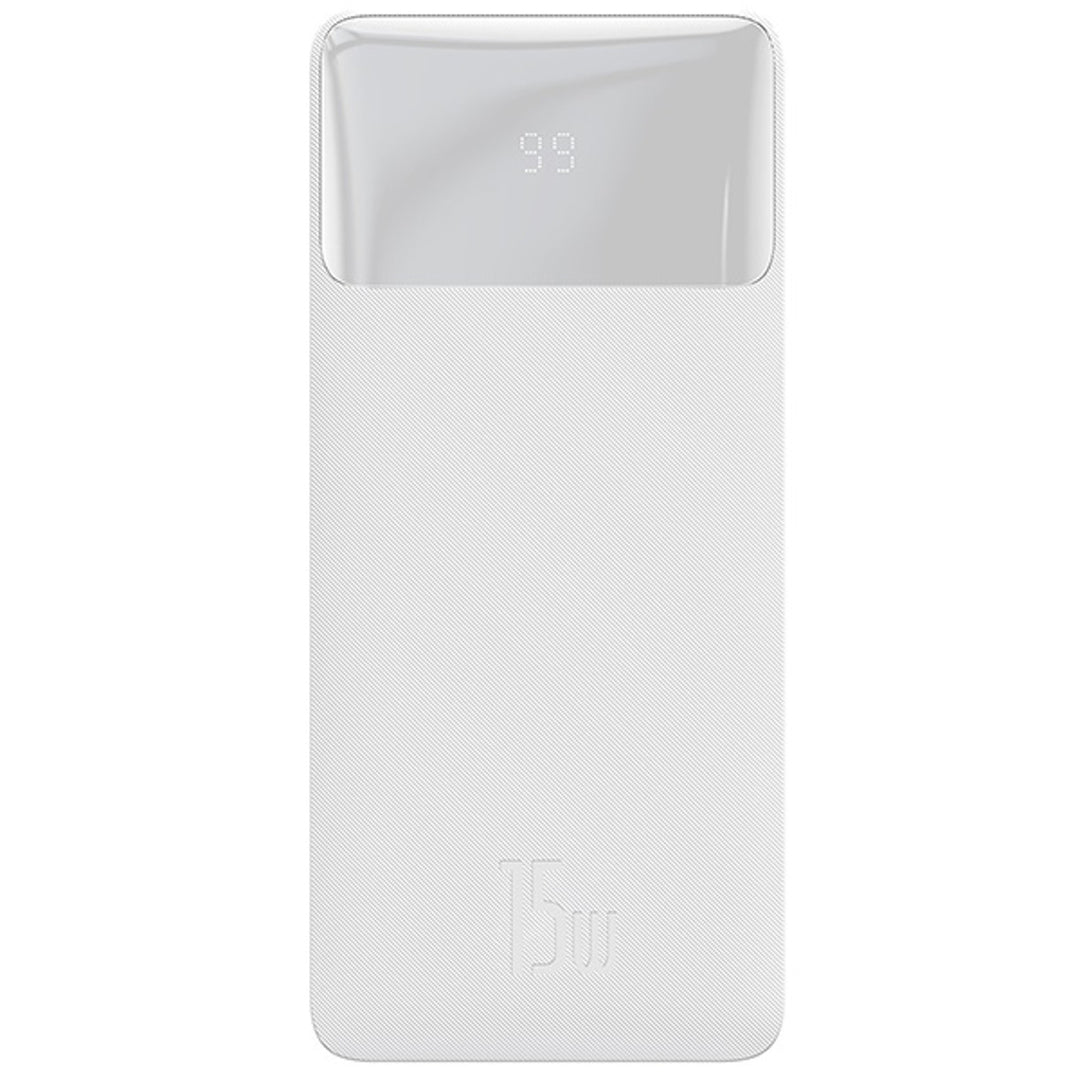 BASEUS Power Bank Bipow 20000mAh, 2xUSB, USB-C, 15W (PPDML-J02) biały