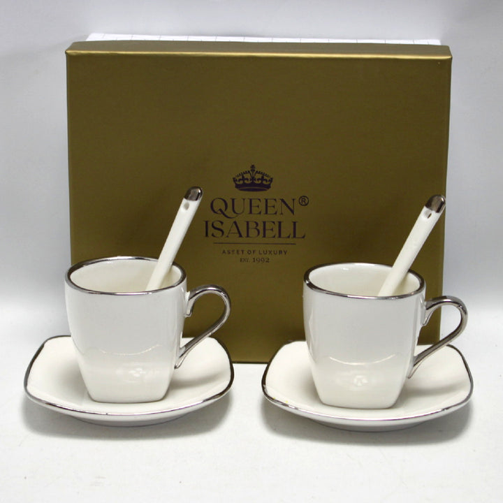 Filiżanki do Espresso porcelana komplet z talerzykami Queen Isabell W23SV06-06471