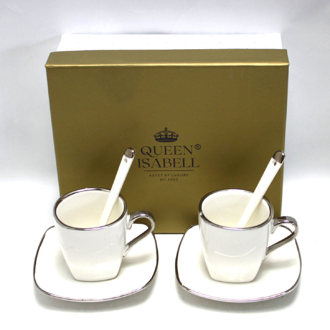 Filiżanki do Espresso porcelana komplet z talerzykami Queen Isabell W23SV06-06471