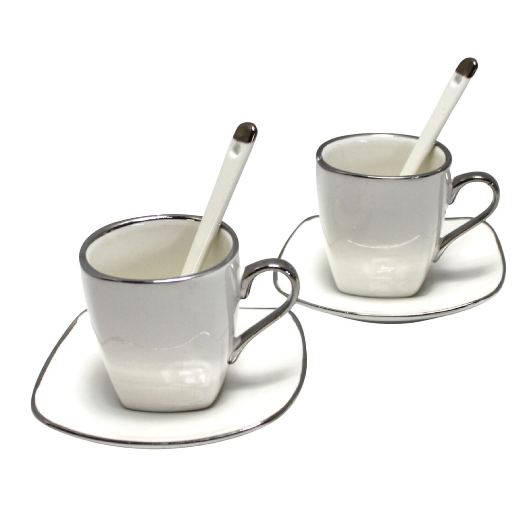 Filiżanki do Espresso porcelana komplet z talerzykami Queen Isabell W23SV06-06471