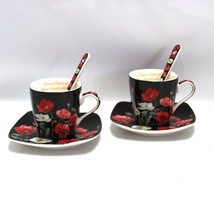 Filiżanki do Espresso porcelana komplet z talerzykami Queen Isabell W9PB06-09510