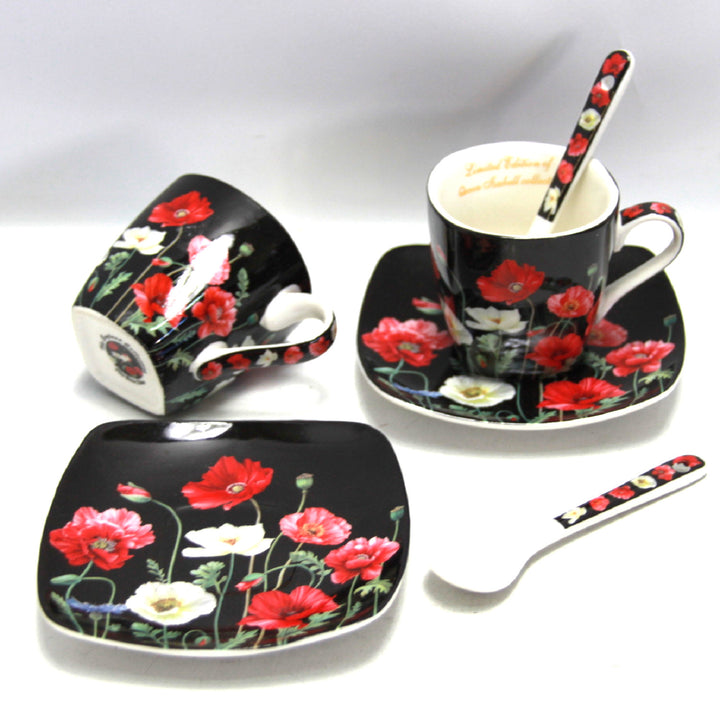 Filiżanki do Espresso porcelana komplet z talerzykami Queen Isabell W9PB06-09510