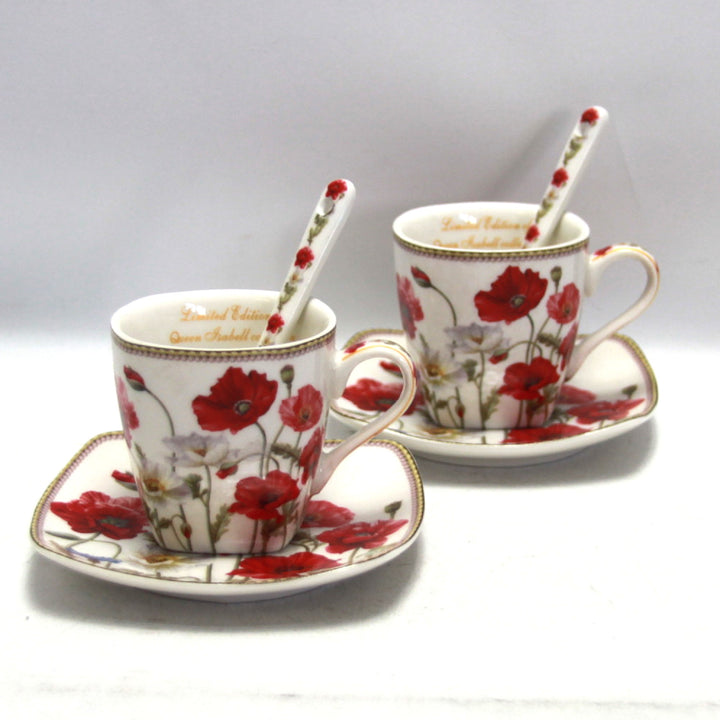 Filiżanki do Espresso porcelana komplet z talerzykami Queen Isabell W9PWH06-09596