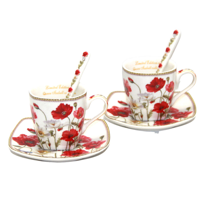 Filiżanki do Espresso porcelana komplet z talerzykami Queen Isabell W9PWH06-09596