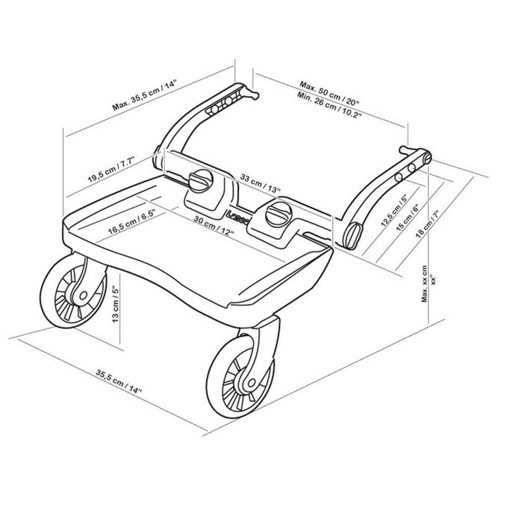 Dostawka do wózka BuggyBoard MINI, do 22 kg, niebieska