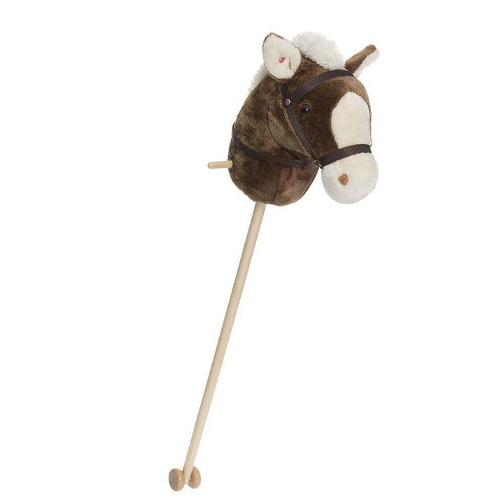 Pluszak koń na kiju brązowy, z dźwiękiem 100 cm, hobby horse