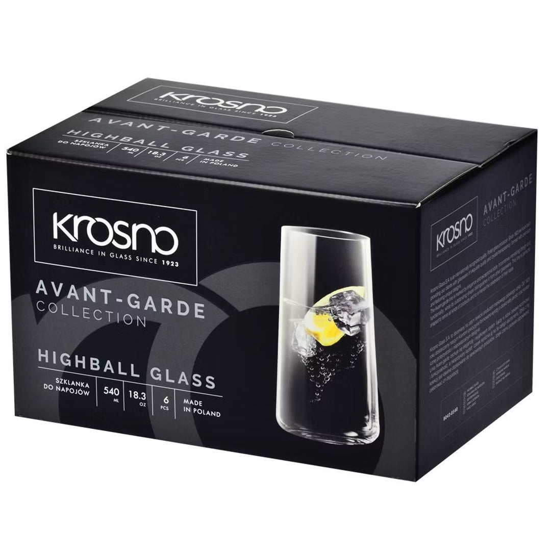 Szklanki do napojów Avant-Garde 540 ml Krosno (komplet 6 szt.)