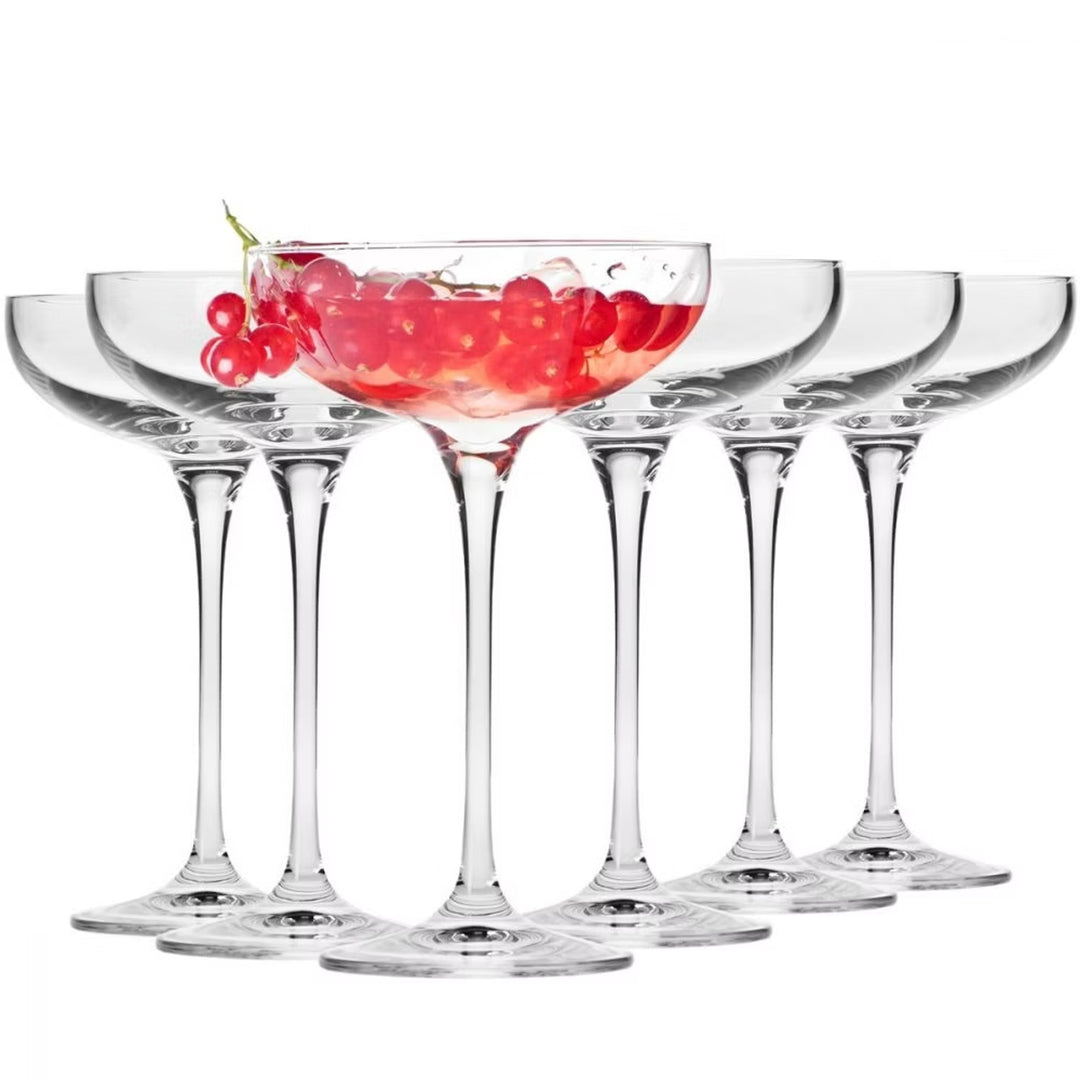 Płaskie kieliszki do szampana Harmony 240 ml Krosno Glass (komplet 6 szt.)
