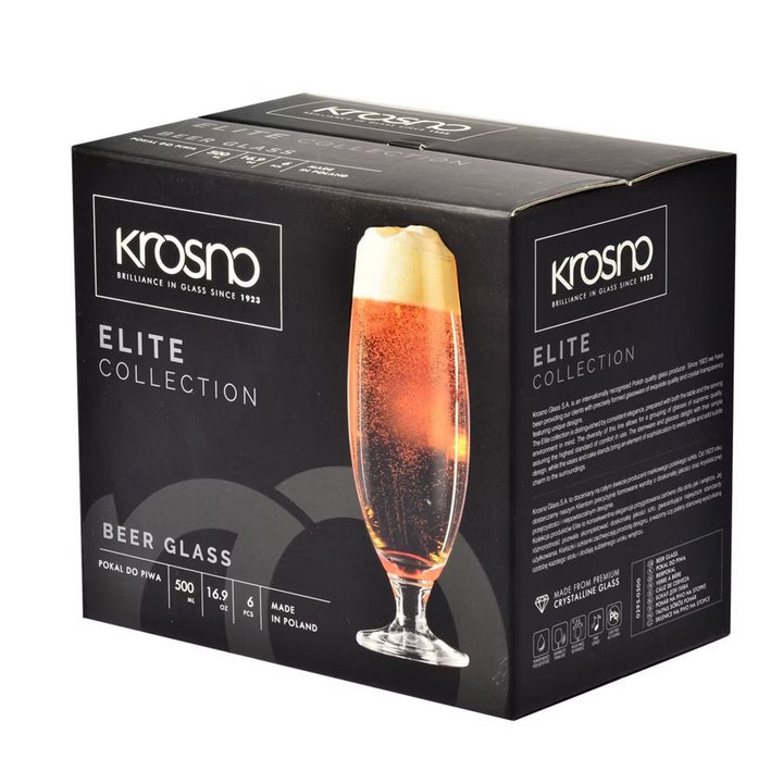 Pokale do piwa Elite 500 ml (C) Krosno Glass (komplet 6 szt.)