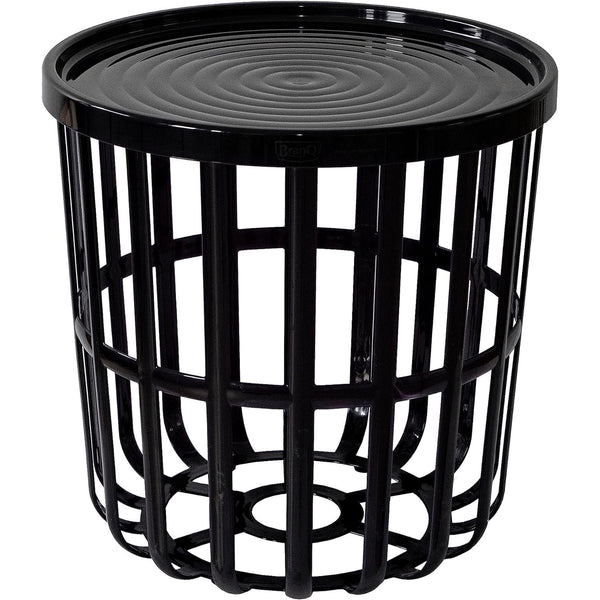 Stolik Branq, okrągły, z koszem do przechowywania, czarny, Zen 1850
