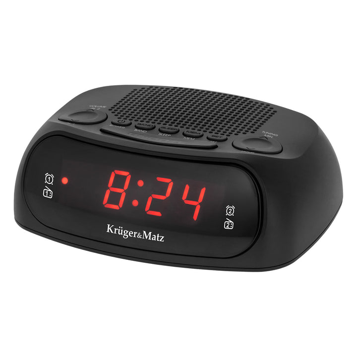 Radiobudzik Kruger&Matz, radio AM/FM, pamięć 20 stacji, podwójny alarm, KM0824
