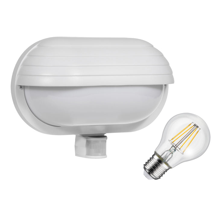 Oprawa ścienna Maclean, z czujnikiem PIR, max. 60W, 180°, MCE33 W + LED 4W