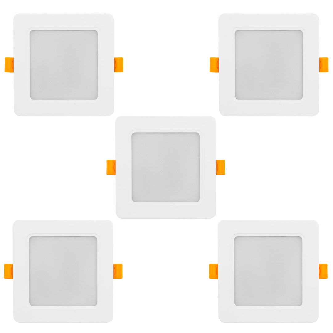 5x panel LED sufitowy Maclean, podtynkowy SLIM, 9W, Neutral White 4000K, 120*120*26mm, 900lm, MCE373 S