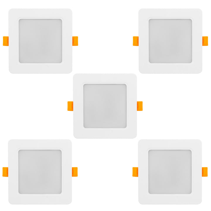 5x panel LED sufitowy Maclean, podtynkowy SLIM, 9W, Neutral White 4000K, 120*120*26mm, 900lm, MCE373 S