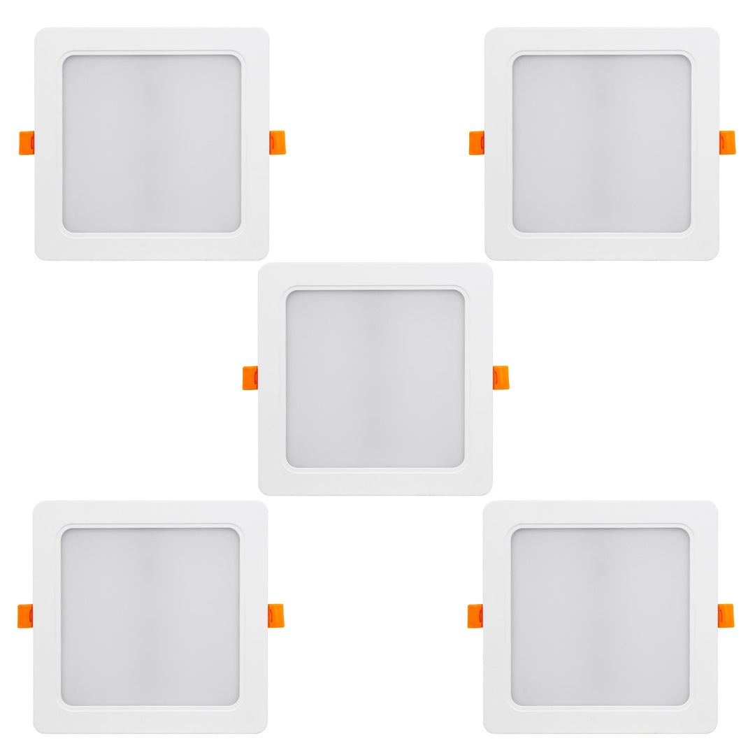 5x panel LED sufitowy Maclean, podtynkowy SLIM, 18W, Neutral White 4000K, 170*170*26mm, 1900lm, MCE374 S