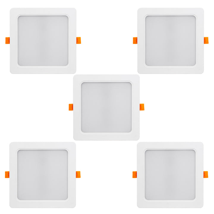 5x panel LED sufitowy Maclean, podtynkowy SLIM, 18W, Neutral White 4000K, 170*170*26mm, 1900lm, MCE374 S