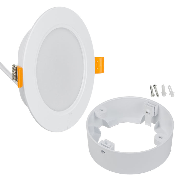 Panel LED sufitowy Maclean, podtynkowy SLIM, 9W, Neutral White 4000K, 120*26mm, 900lm, MCE371 R + adapter natynkowy MCE376 R