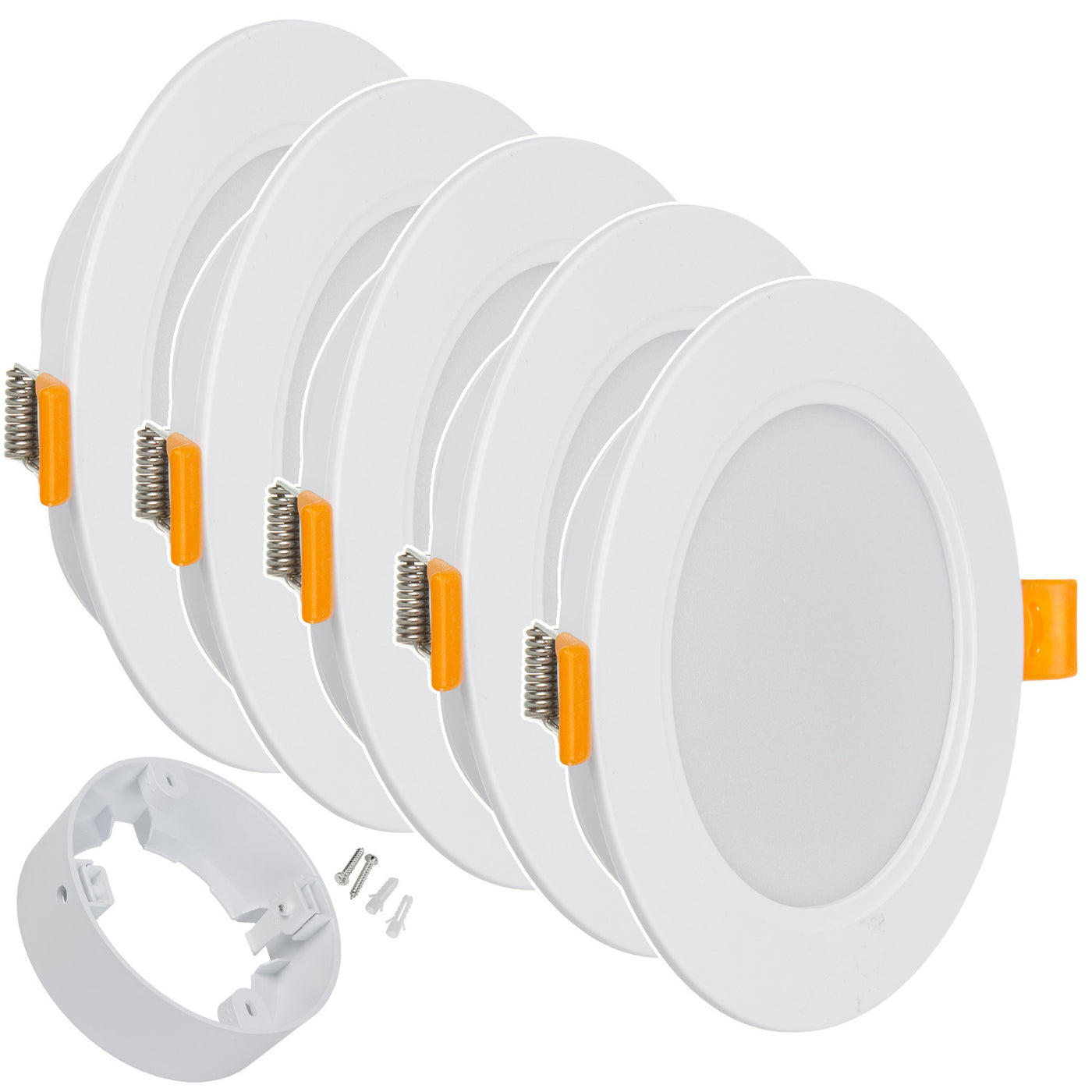 5x panel LED sufitowy Maclean, podtynkowy SLIM, 9W, Neutral White 4000K, 120*26mm, 900lm, MCE371 R + adapter natynkowy MCE376 R