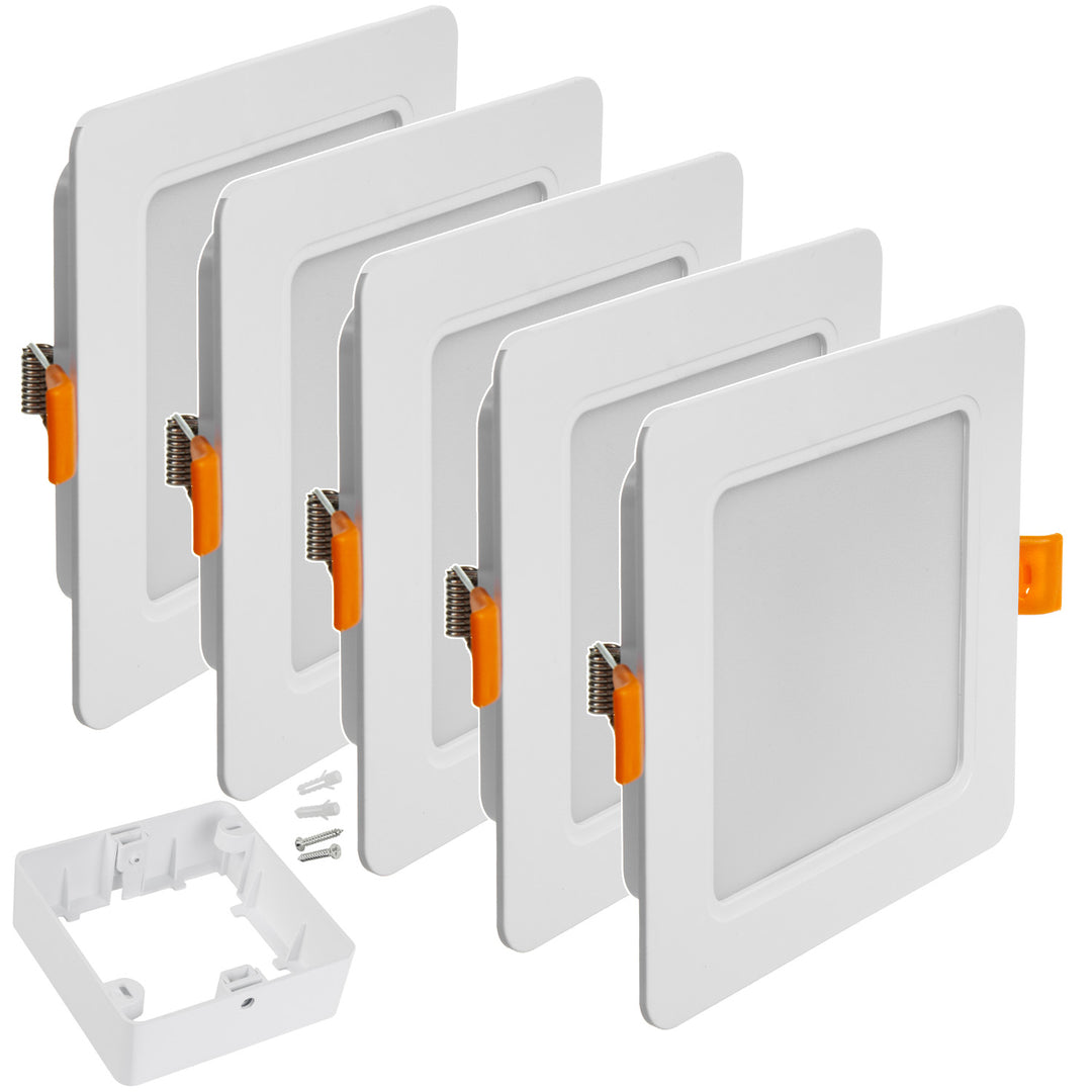 5x panel LED sufitowy Maclean, podtynkowy SLIM, 18W, Neutral White 4000K, 170*26mm, 1800 lm, MCE372 R + adapter natynkowy MCE377 R